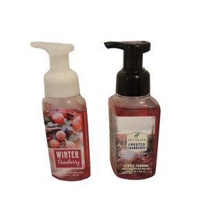 BATH & Body Works Hand Soap Foaming Frosted Winter Cranberry Bundle Set
